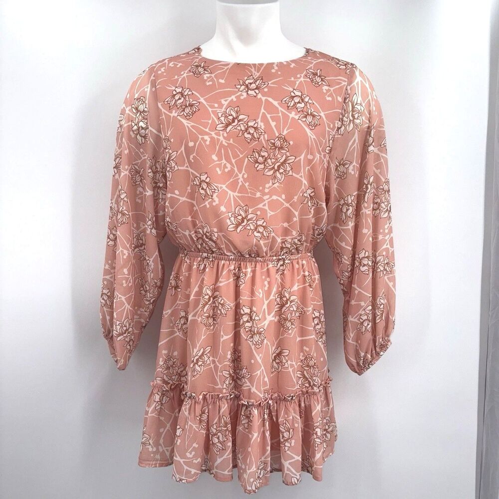 Flying Tomato Tiered Dress Large Floral Garden Fairy Cottage Peasant Boho Spring